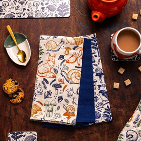 Designer Patterned Tea Towels - Price & Kensington Woodland Set of 3