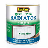 Rustins White Matt Radiator Paint Enamel 500ml tin