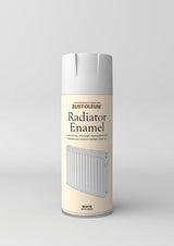 Rustoleum White Satin Radiator Spray Paint 400ml aerosol can