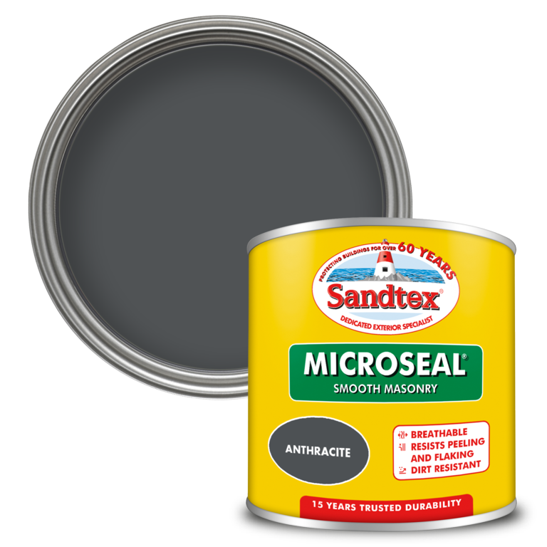 Sandtex Smooth Masonry Paint tin, Anthracite, 150ml