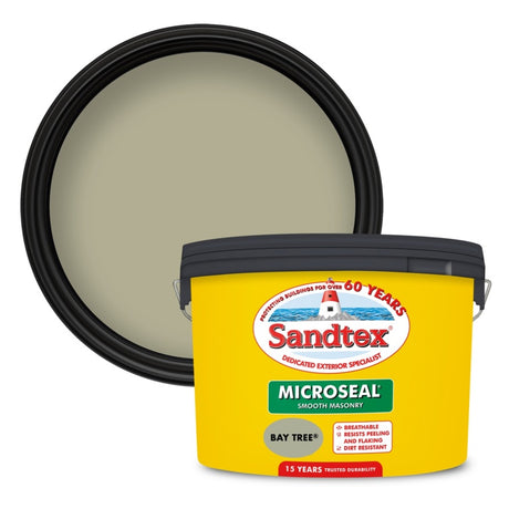 Sandtex Smooth Masonry Paint tin, Bay Tree, 10L