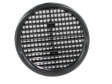 Securit circular louvred vent 165mm in black, full round profile studio photo
