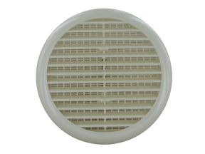 Securit circular louvred vent 165mm in white, full round profile studio photo