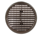Securit circular louvred vent 165mm in brown, full round profile studio photo