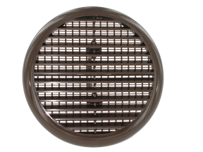 Securit circular louvred vent 165mm in brown, full round profile studio photo