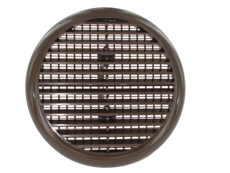Securit circular louvred vent 165mm in brown, full round profile studio photo