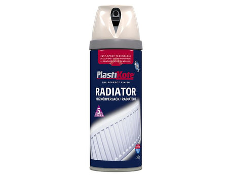 PlastiKote Twist and Spray Magnolia radiator enamel 400ml can