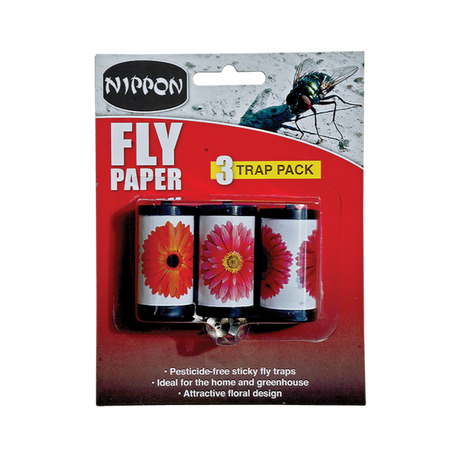 Nippon Fly Papers pack of 3, sticky flypaper product photo