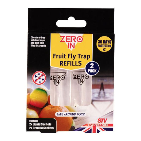 Zero In Fruit Fly Trap Refill Twin Pack (ZER702) product pack shot