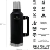 STANLEY Legendary Classic Bottle | Matte Black Pebble | 2.3L