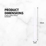 Price's Candles Tapered Dinner Candle Unwrapped 50 Pack - Ivory