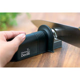 Kitchen Devils Rollsharp ceramic wheel knife sharpener with safety hand guard