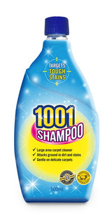 1001 Carpet Shampoo 500ml bottle, a deep cleaning liquid shampoo for large high-traffic carpet areas