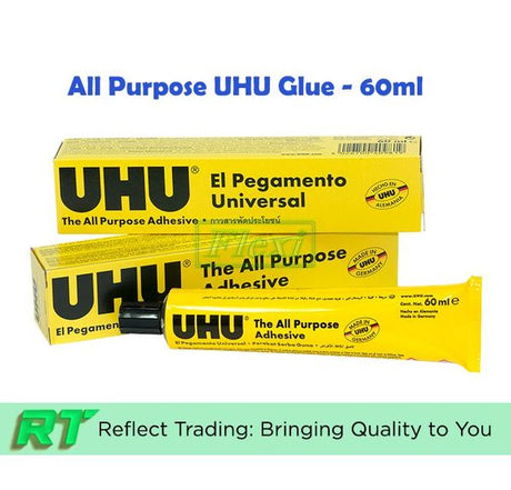 UHU All Purpose Adhesive 60ml tube label detail