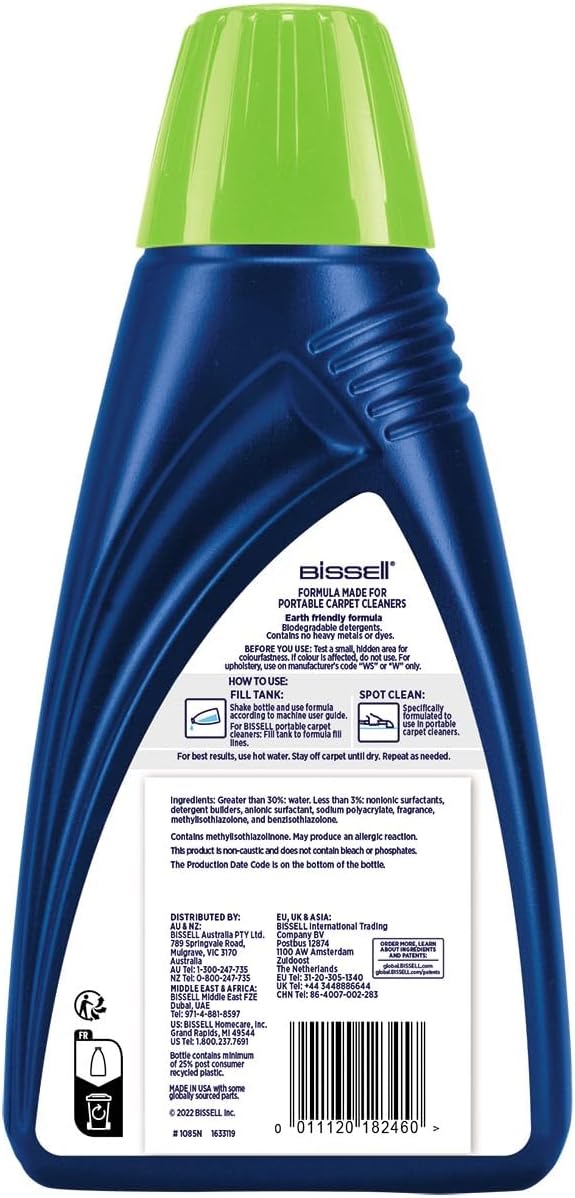 BISSELL | Pet Stain & Odour Formula, Carpet Cleaner Solution, 1L | 1085N