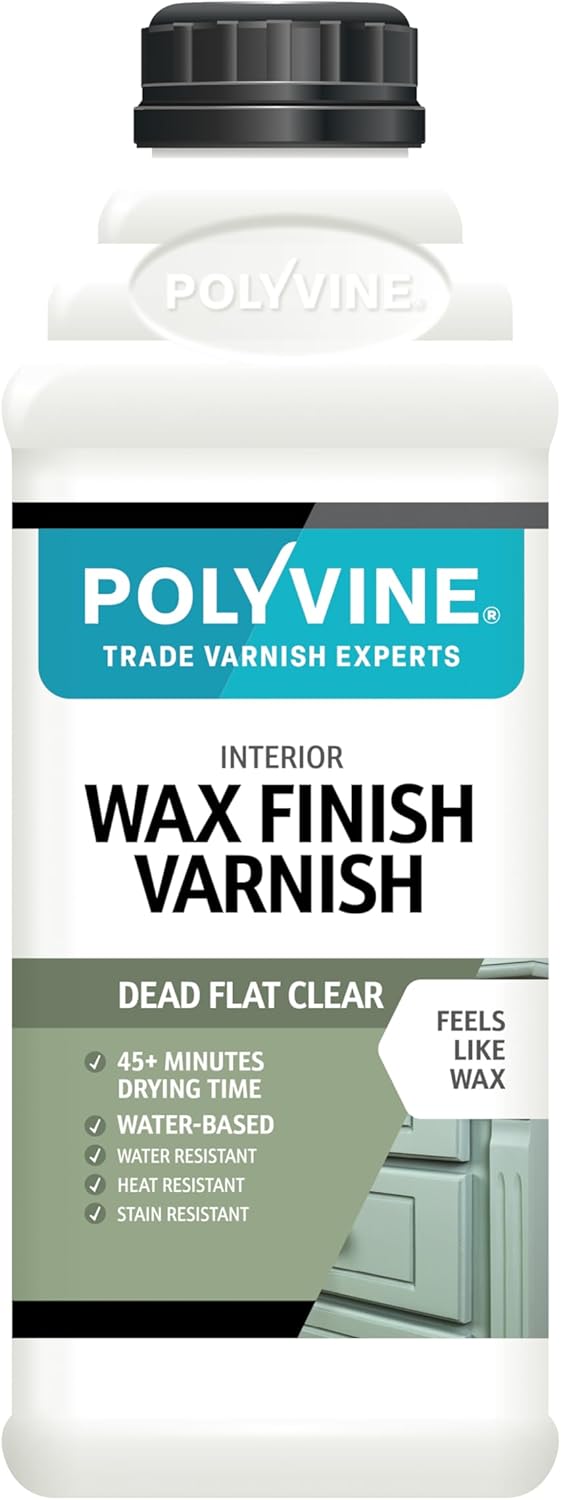 Polyvine Wax Finish Varnish Dead Flat Finish - 1L Clear