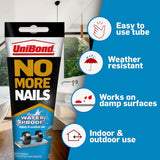 UniBond No More Nails Waterproof Tube - 340g