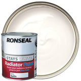 Ronseal Stays White One Coat Radiator Paint Satin 750ml can