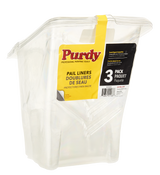 Purdy Pail Liners shown at an angle displaying the flexible plastic fit