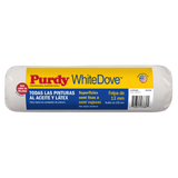 Purdy White Dove P-X roller sleeve back label showing 9 inch by 0.5 inch nap and 1.75 inch core specification