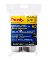 Back of Purdy White Dove Jumbo mini roller sleeve pack showing 4.5 inch by 3/8 inch nap specification