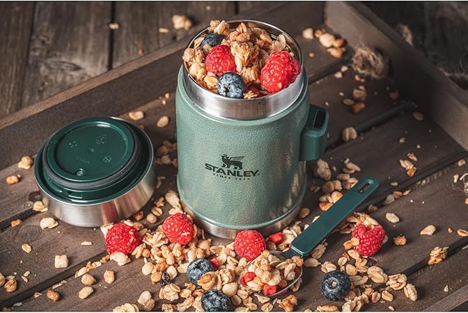 STANLEY Legendary Food Jar + Spork | Hammer tone green | 0.4L