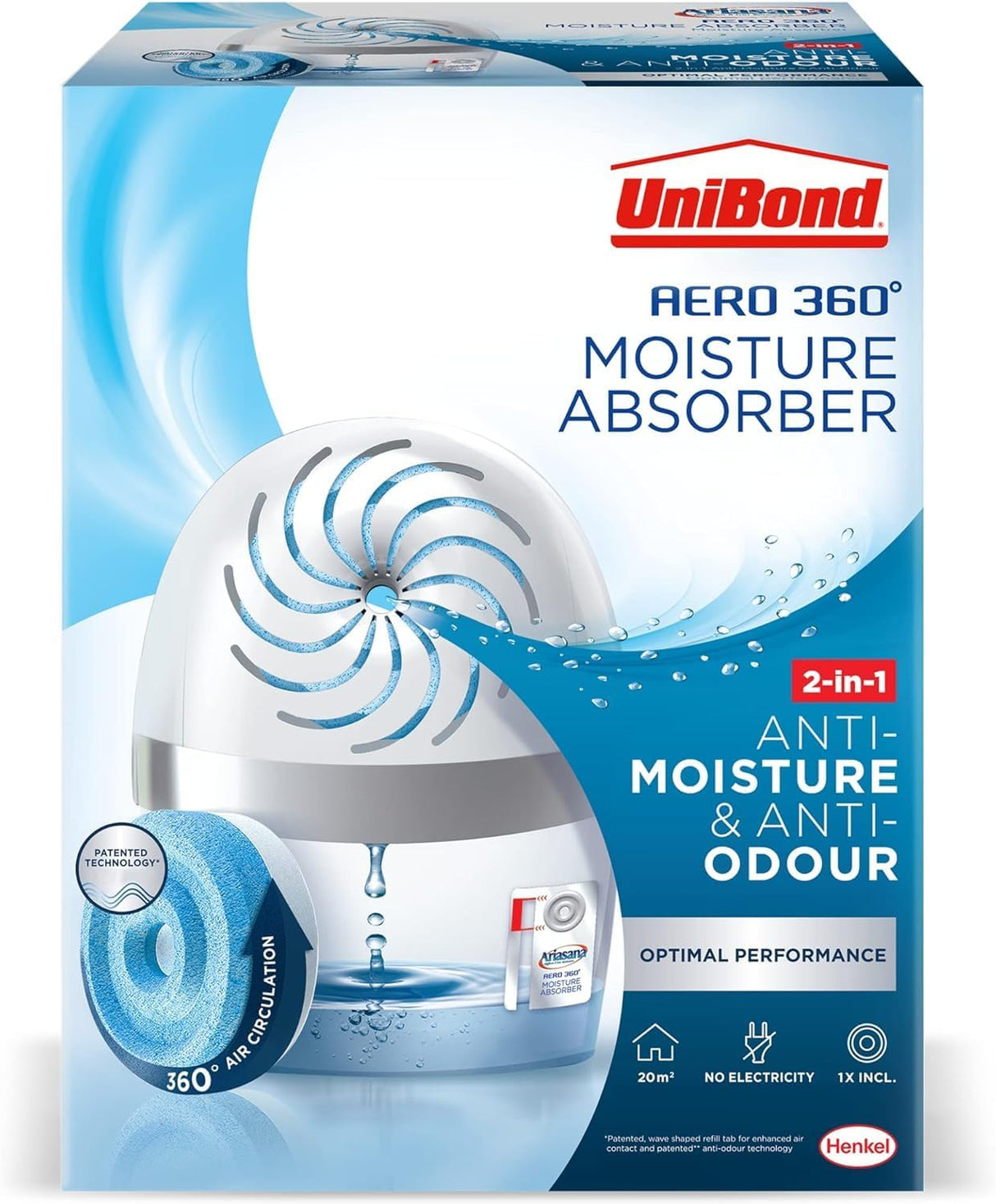 Unibond Aero 360° Moisture Absorber 0.924Ltr