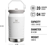 STANLEY IceFlow™ Flip Straw 2.0 Jug | 1.9L | Frost