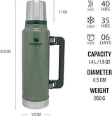 STANLEY Legendary Classic Bottle | Hammer tone green | 1.4L