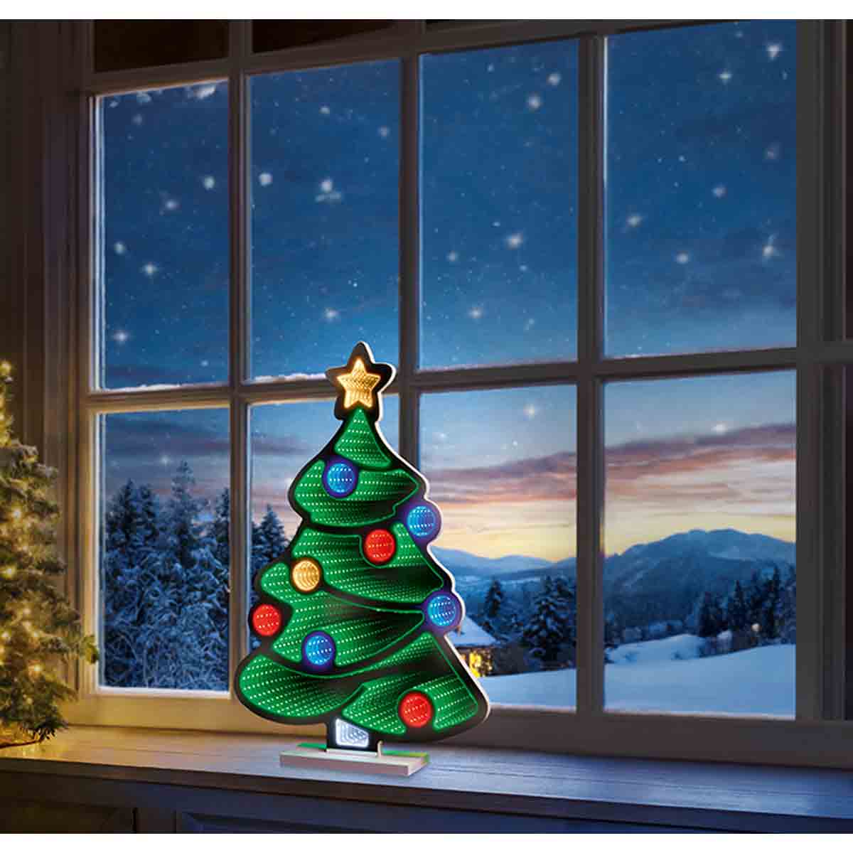 Premier Christmas Tree Infinity Mirror - 60cm