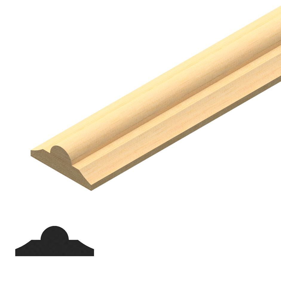 Cheshire Mouldings Double Astragal Pine - TM520-(9mmx21mmx2.4m)