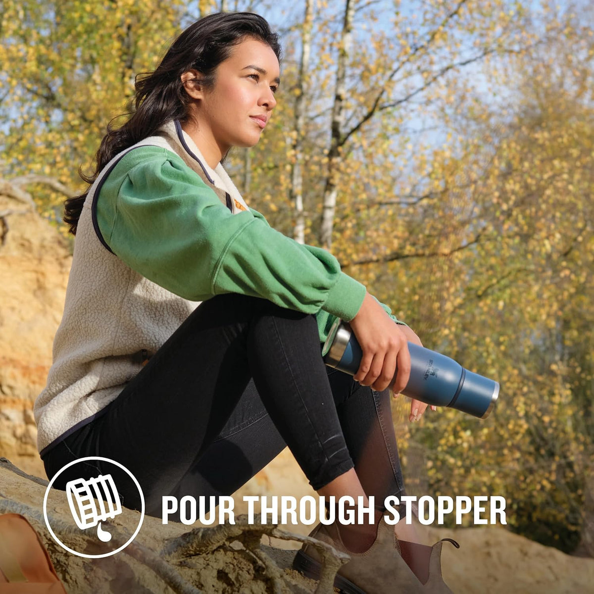 STANLEY Adventure To-Go Bottle | Hammertone Green | 0.75L