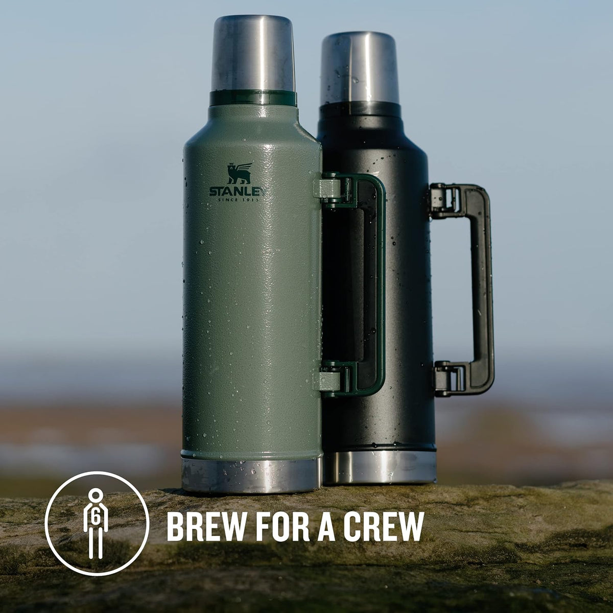 STANLEY Legendary Classic Bottle | Matte Black Pebble | 1.9L