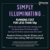 Premier 1000 LED Multi Action Treebrights With Timer - Red & Vintage Gold/Green Cable