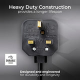 Masterplug Heavy Duty Plug - 13 Amp Black