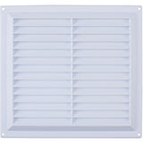 White louvre vent 229 x 229mm three course airbrick cover with flyscreen