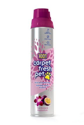 1001 Carpet Fresh 300ml Thai Orchid Pet carpet odour eliminator foam can