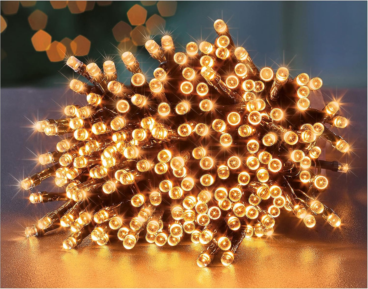Premier 1000 LED Multi Action Treebrights With Timer - Vintage Gold/Green Cable