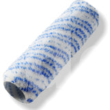 Purdy Colossus 9 inch paint roller sleeve with 0.5 inch pile shown end on to display the woven fabric
