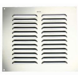 9 x 9 inch aluminium louvre vent in silver finish