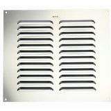 9 x 9 inch aluminium louvre vent in silver finish