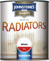 Johnstone's White Gloss Radiator Paint Enamel 750ml tin