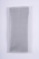 Robert Scott Standard Ironing Board Cover in metallised heat reflective fabric, folded flat product photo showing the elasticated hem