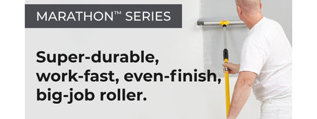 Purdy Marathon roller sleeve being used to paint a wall