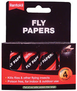Rentokil Fly Papers four pack, FF40 sticky fly trap packaging