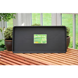 Garland Maxi Garden Tray in black plastic, 79 x 40cm with a 12 litre capacity, a long plant pot tray for rows of pots and seed trays on greenhouse staging or a potting bench.
