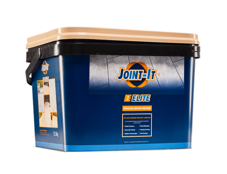 Joint-It Elite Fawn coloured jointing compound close up, warm sandstone tone