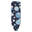 Minky Smartfit ironing board cover in Orb Drift pattern laid flat showing thick felt backing and elasticated edge