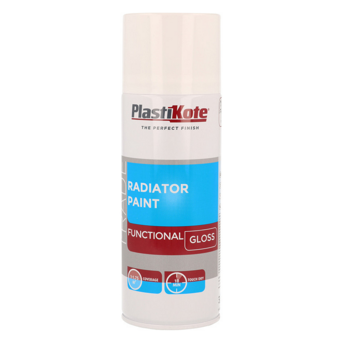 PlastiKote white gloss radiator spray paint aerosol can, 400ml