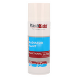 PlastiKote white gloss radiator spray paint aerosol can, 400ml